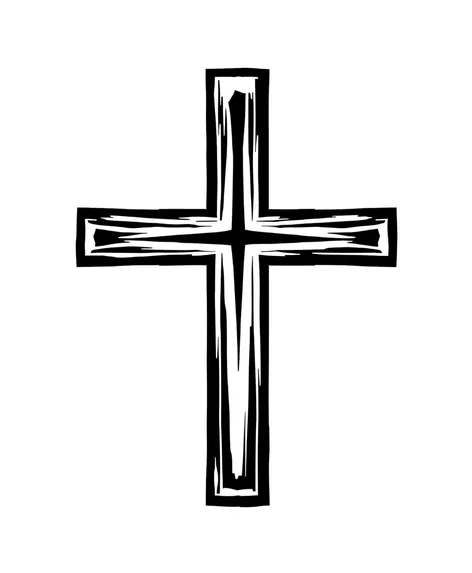 black and white cross