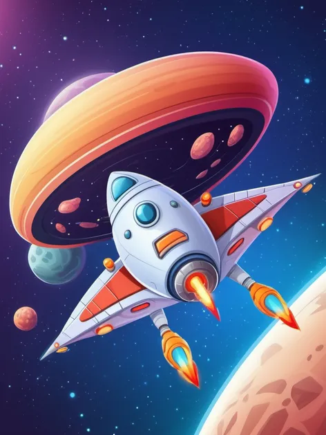 cartoon spaceship