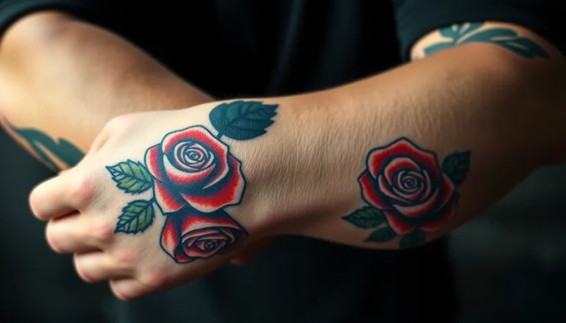 arm tattoos with roses