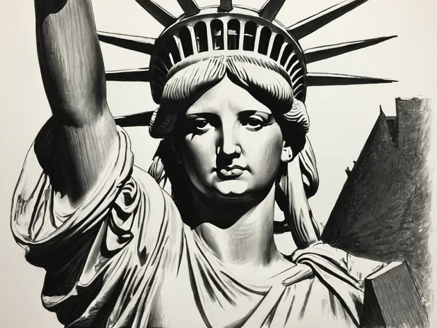 statue of liberty drawing