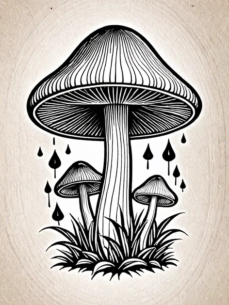 trippy mushroom tattoo