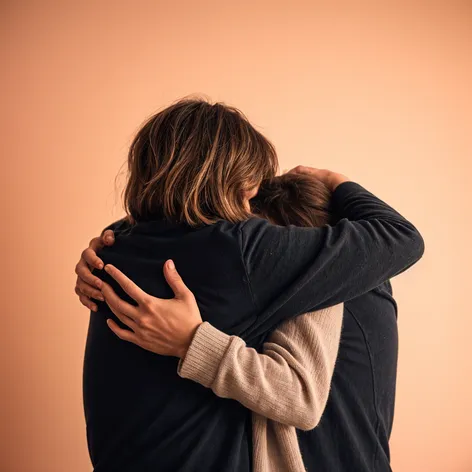 Two people hugging