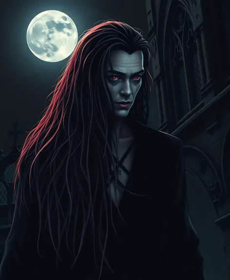 vampire with long hair