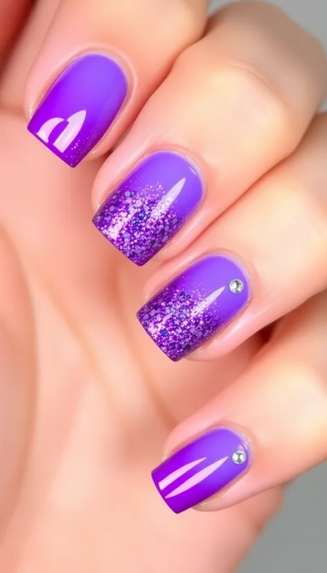 nail art on purple