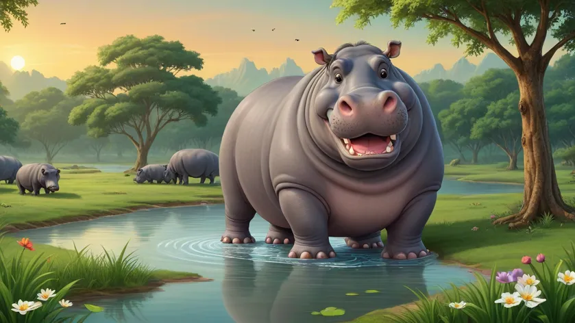 hippo cartoon