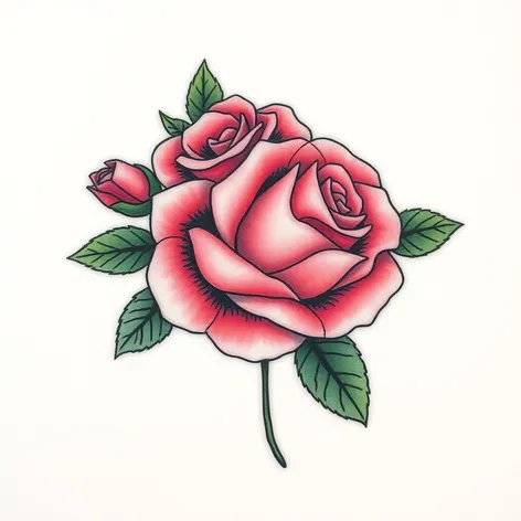 color rose tattoo designs