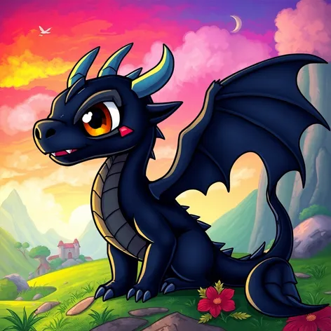 black dragon cartoon