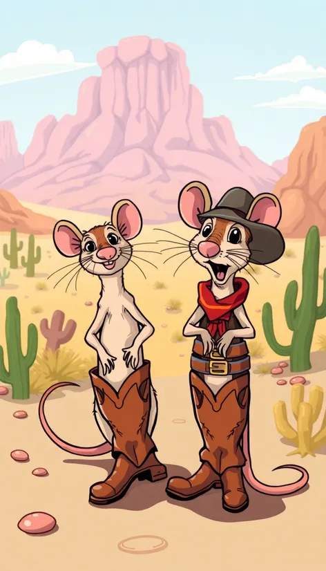 rats with cowboy boots