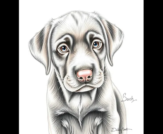 chocolate lab puppy pencil