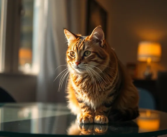 cat sitting in glass