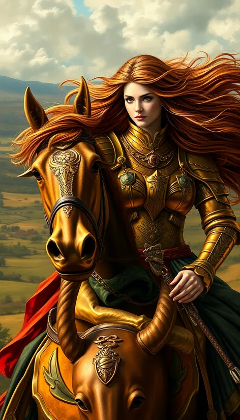 beautiful woman on horse