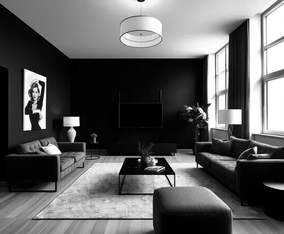 black and white lounge