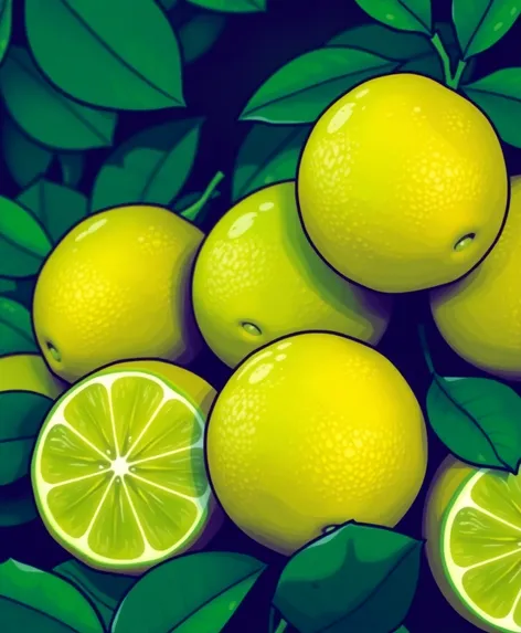 clip art sliced limes