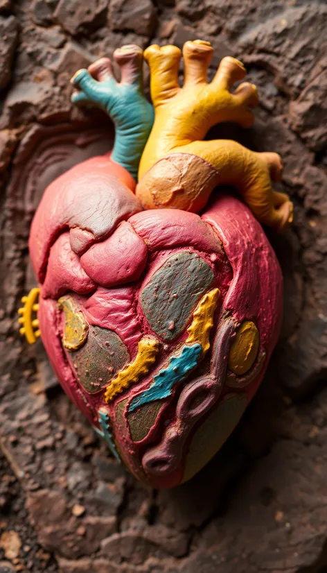 clay human heart