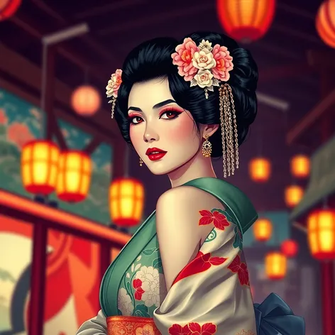 geisha pin up