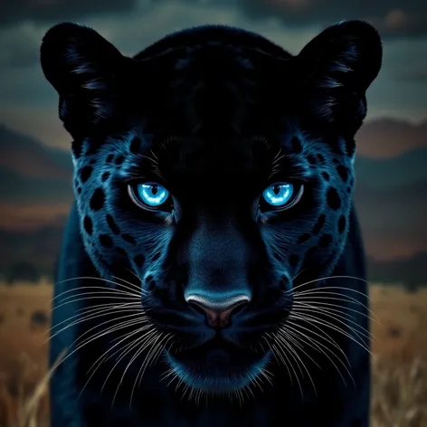 black panther blue eyes