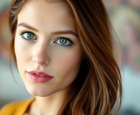 beautiful woman brown hair