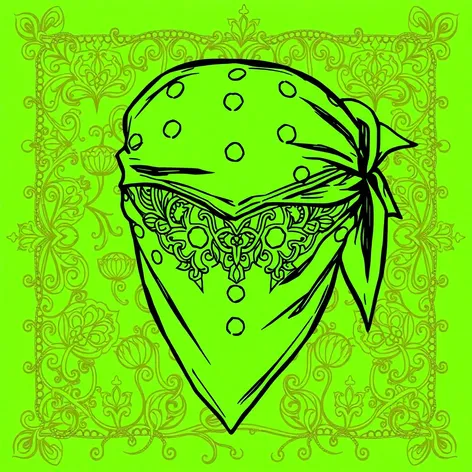 green bandana drawing