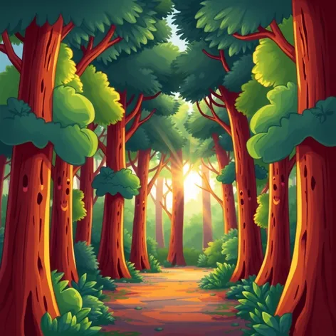 cartoon picture of forest