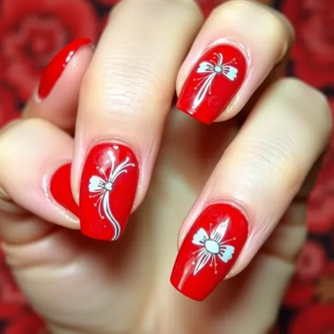 red color nail paint