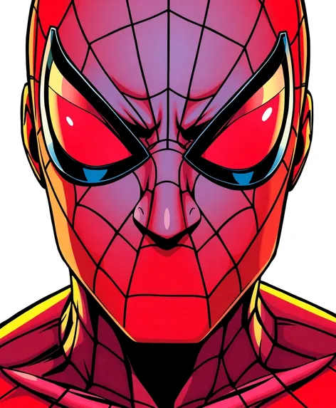 spider man face drawing