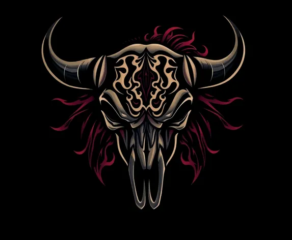 bison skull tattoos