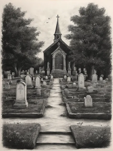 graveyard drawing