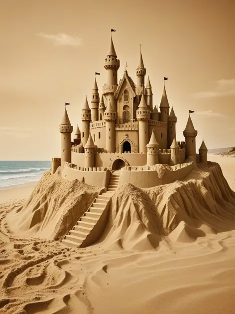 sand castle drawing