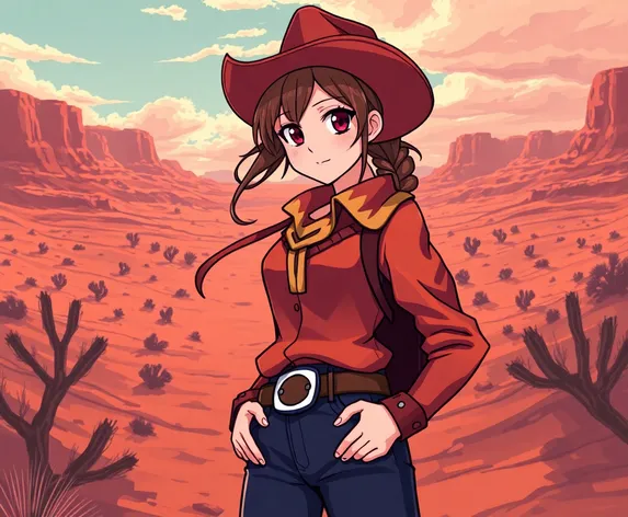 anime cowgirl art