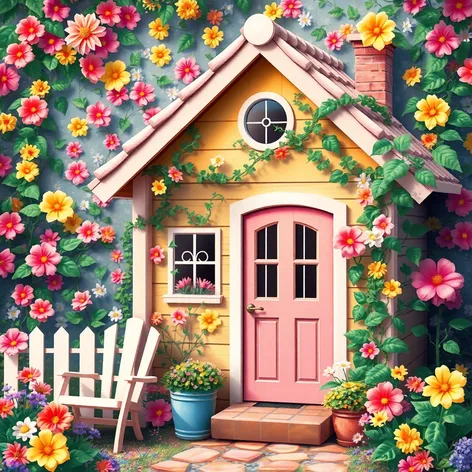 animated summer cottage wallpaper