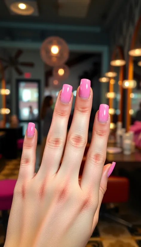 pink and nude nails