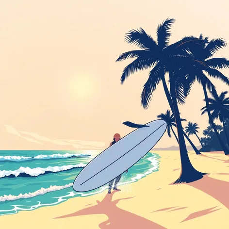 california surfer vector clip