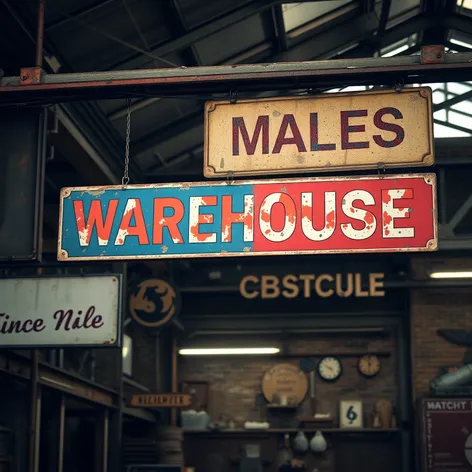 old warehouse signs