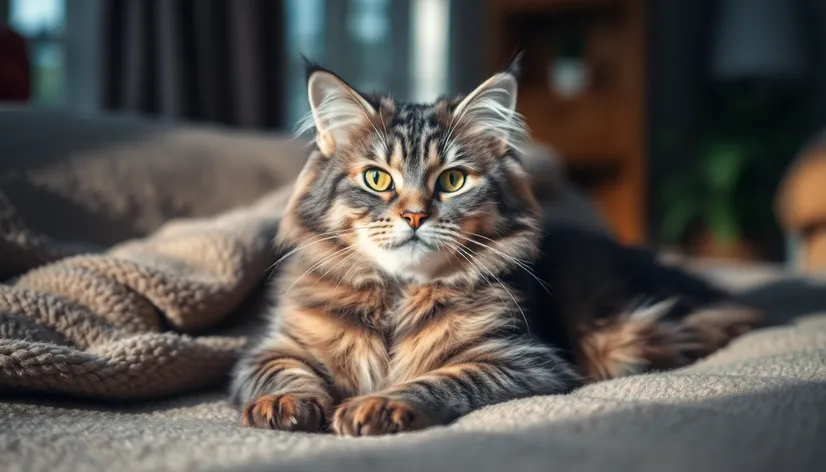 grey maine coon cat