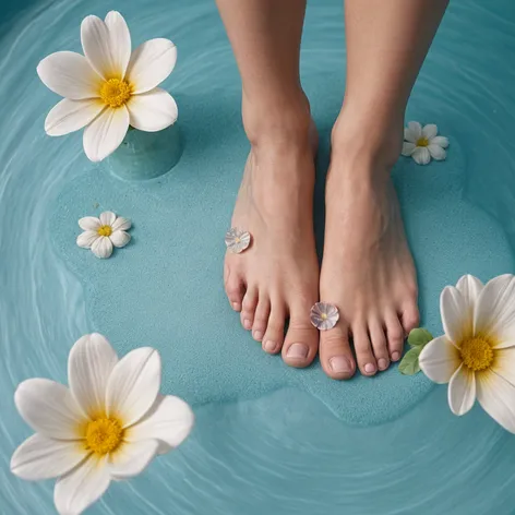 Girl feet, white young