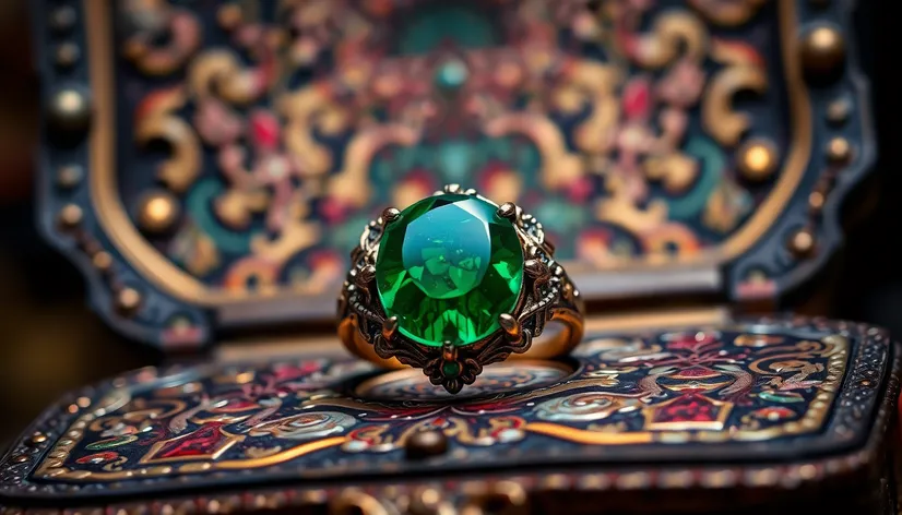 green stone ring