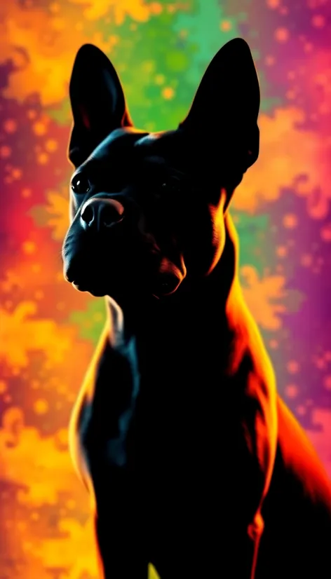 french pitbull silhouette