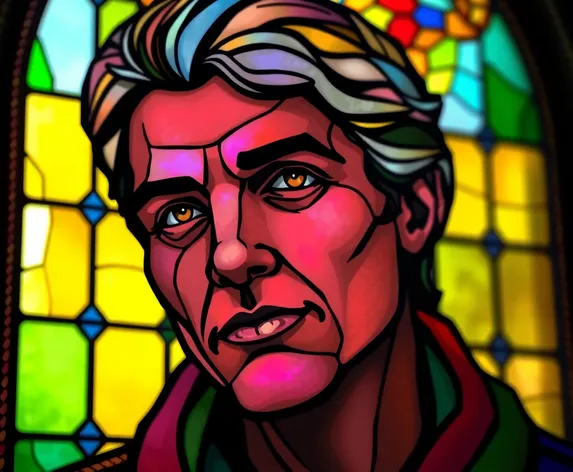 stained glass portrait