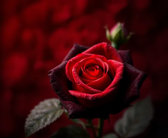 black and red rose