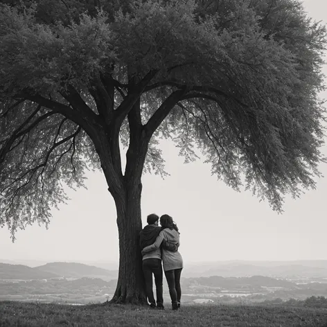 Two people hugging eachother