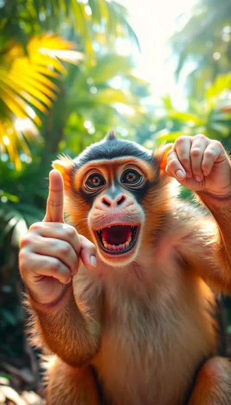 monkey with middle finger