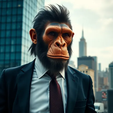 neanderthal in a suit