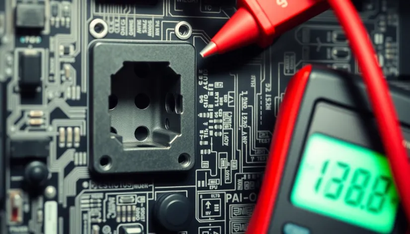 test outlet with multimeter