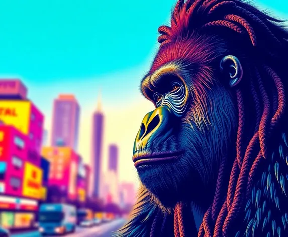 gorilla with dreads