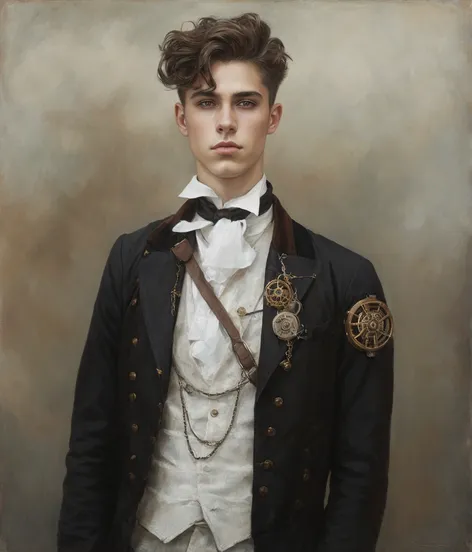 Steampunk young man