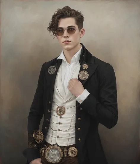 Steampunk young man