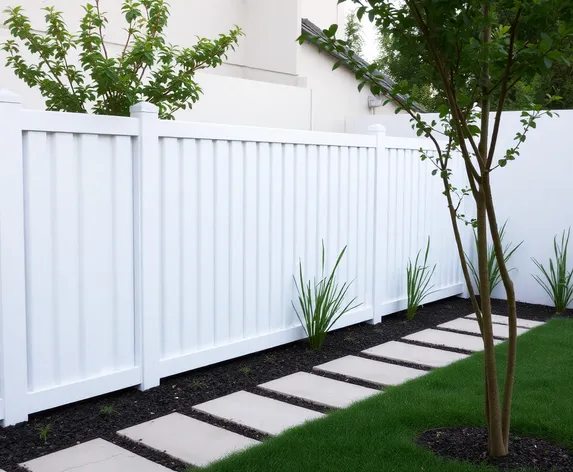 white pvc fence