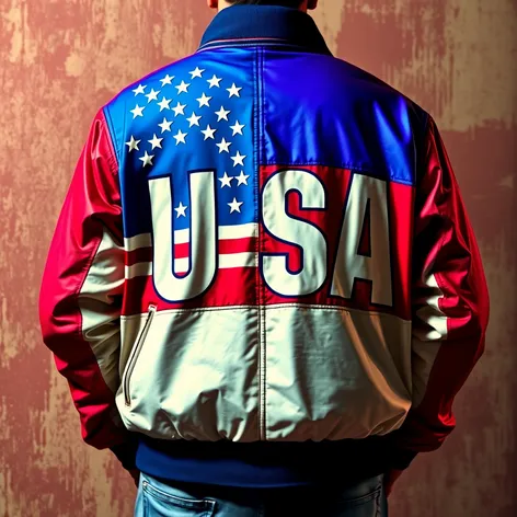 80s usa flag jacket