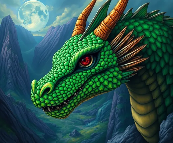 green dragon head