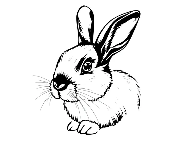 black and white bunny